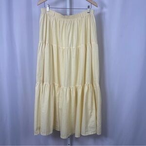 Gotcha Covered Vintage XL Chic Gingham Picnic Cottagecore Midi Skirt Prairie